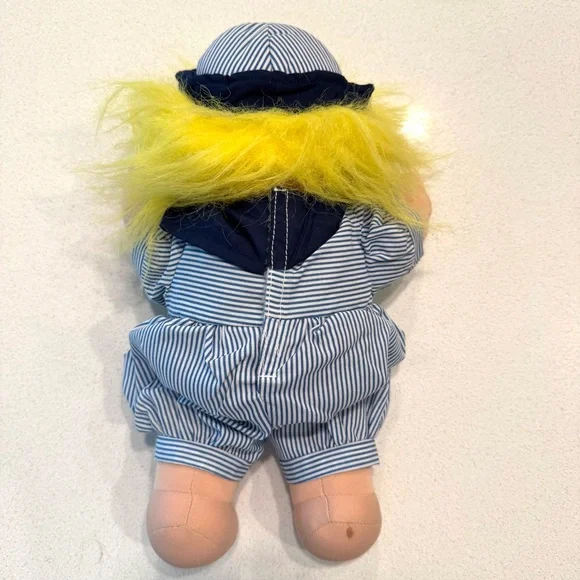 90’s Russ Troll Dolls Set! Yellow & Blue Plush Dolls! Sailor and acid wash look! - Picture 4 of 8